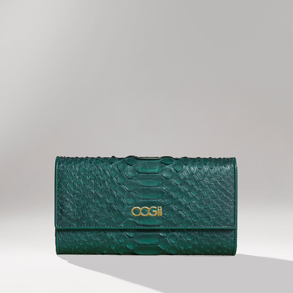 GREEN SNAKESKIN WALLET