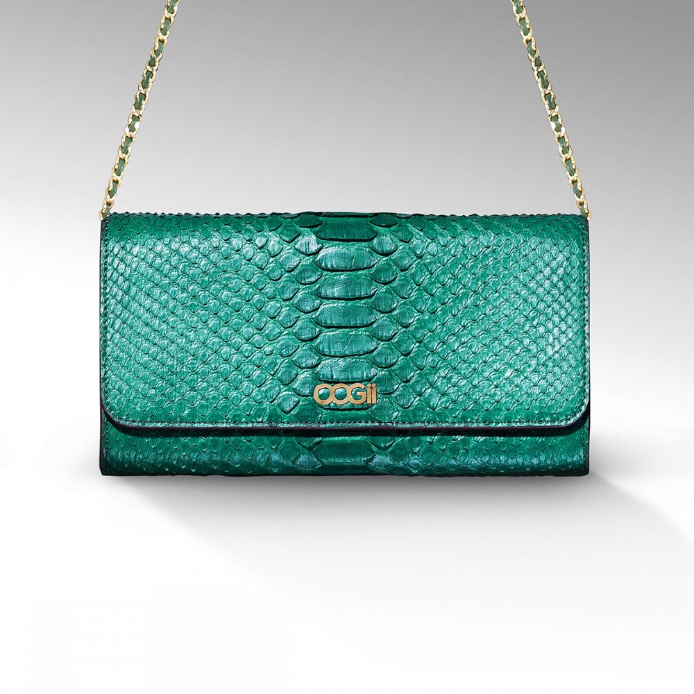 GREEN SNAKESKIN BAG