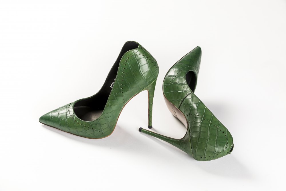 Green Calfskin Heels - 12cm