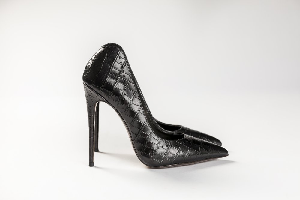 Black Calfskin Heels - 12cm